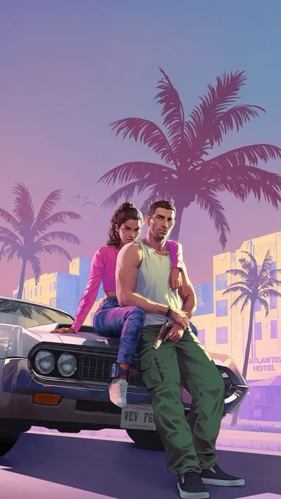 Miami Nights: Power and Palms - free cars & vehicles wallpaper 736×1308