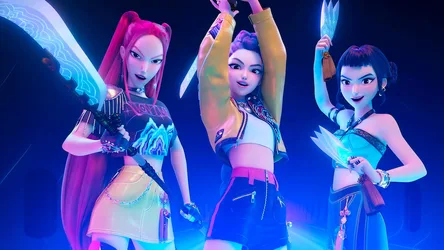 Neon Warriors: Digital Goddesses in Combat - free wallpaper 3843×2162