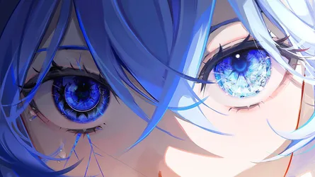 Crystalline Gaze in Azure - free photography wallpaper 3840×2159