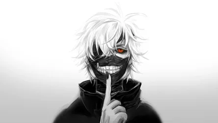Masked Grin: Kaneki's Red Eyes - free photography wallpaper 1920×1080