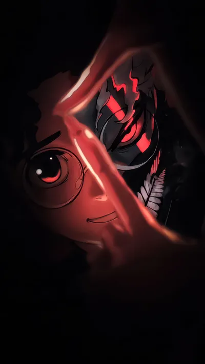 Red Eyes Behind the Mask - free dark wallpaper 1242×2208