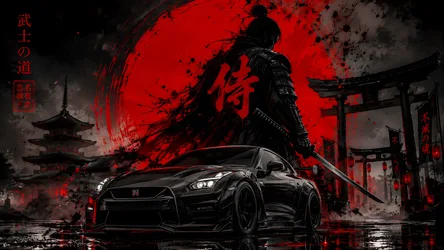 Black-Haired Man in a Car - free art & design wallpaper 8360×4705