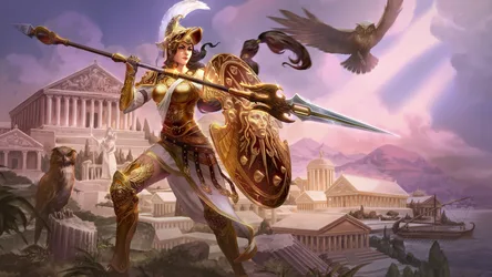 Brown-Haired Girl in Armor - free art & design wallpaper 3840×2160