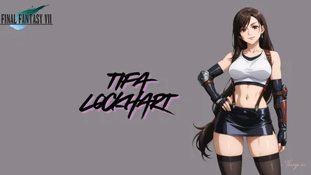 Lady in a Crop Top and Thighhighs - free gaming wallpaper 1920×1080
