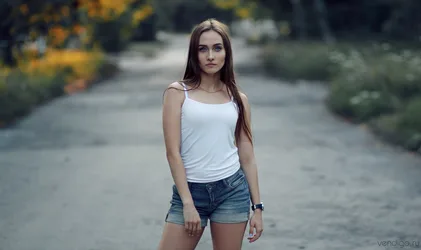 Brown-Haired Woman in a Camisole - free wallpaper 5824×3456