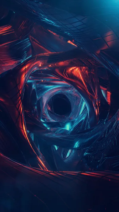 Neon Monster's Glowing Gaze - free cyberpunk wallpaper 2160×3840