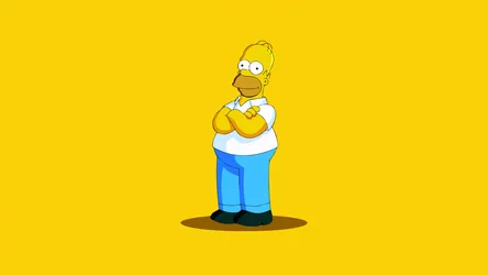 Homer Simpson's Confident Stance - free minimalist wallpaper 3840×2160