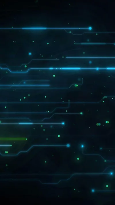 Neon Fireflies in the Digital Night Sky - free cyberpunk wallpaper 1080×1920