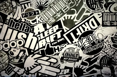 Street Culture Typography Collage - free minimalist wallpaper 2448×1624