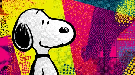 Pop Art Pup Profile in Neon - free animals wallpaper 2912×1632