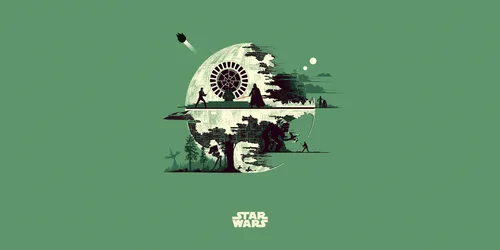 Death Star Forest: A Galaxy Far Away - free weapons wallpaper 5000×2500