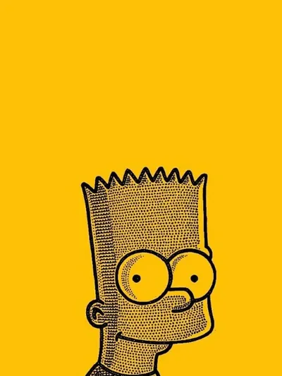 Bart's Yellow Portrait - free photography wallpaper 768×1024