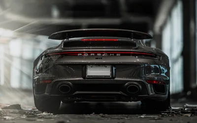 Black Porsche Rear View Through Shattered Glass - free cars & vehicles wallpaper 3000×1875