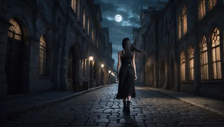 Model on a City Street, from Behind - free gaming wallpaper 5000×2828