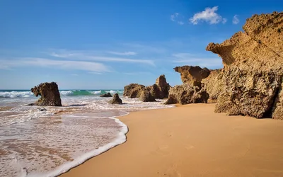 Ocean and Desert at the Beach - free landscapes wallpaper 6144×3840