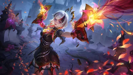 Armed White-Haired Model - free wallpaper 3840×2160