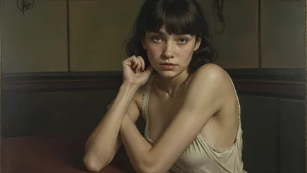 Black-Haired Woman Indoors - free wallpaper 4095×2304