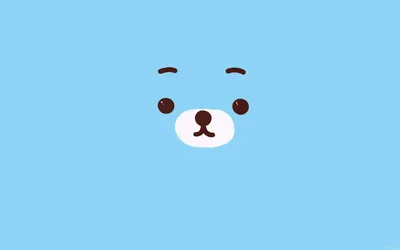 Cute Bear Face On Blue Sky - free dark wallpaper 1920×1200