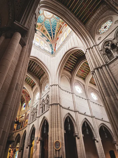 Majestic Cathedral Arches and Stained Glass Light - free fantasy wallpaper 2918×3890