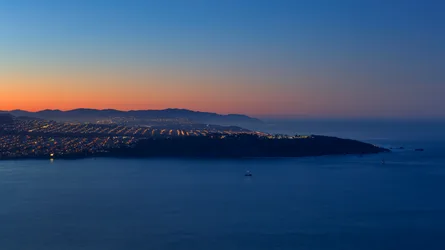Twilight Glow Over Marin County Coast - free landscapes wallpaper 4500×2527