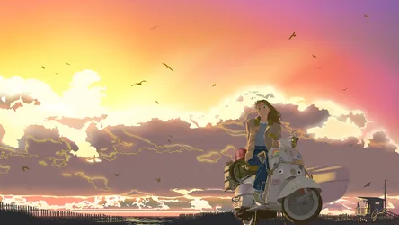 Blonde-Haired Beauty at Sunset - free wallpaper 1920×1080