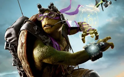Steampunk Turtle with High-Tech Gadgets and Purple Accents - free wallpaper 2880×1800
