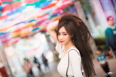 Portrait of a Brown-Haired Beauty in a Shirt - free wallpaper 5760×3840