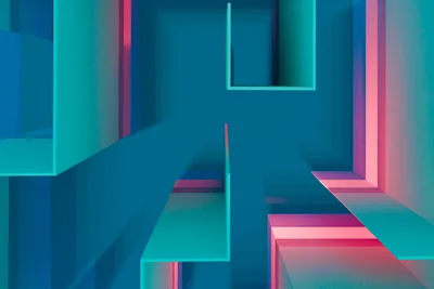 Neon Hallway Dreams - free wallpaper 6000×4000
