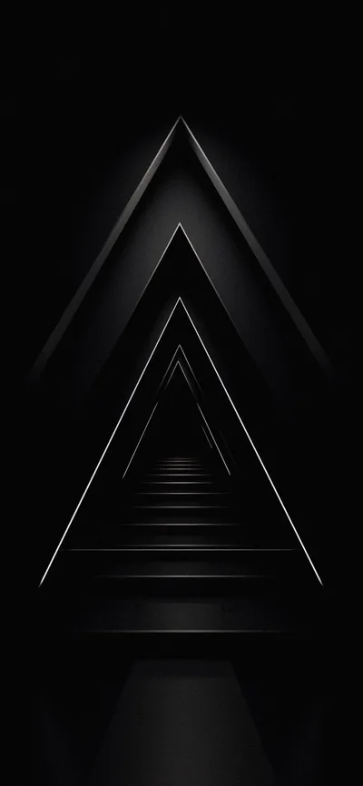 Descending Into Darkness: Triangular Depths - free wallpaper 1183×2560