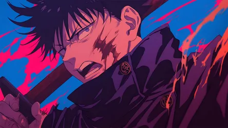 Crimson Intensity: Blue Eyes Aflame - free weapons wallpaper 1536×864