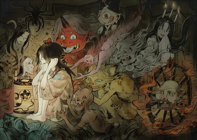 Black-Haired Group of Women - free art & design wallpaper 2000×1424