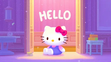 Cat by a Bookshelf - free cartoons & comics wallpaper 5120×2880