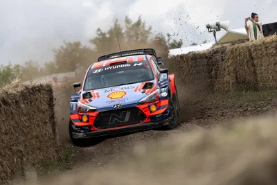 Hyundai Rally Car Racing Through Muddy Forest Course - free cars & vehicles wallpaper 6144×4098