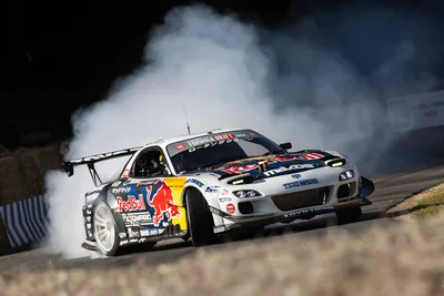 Red Bull Mazda RX-7 Drift Car in Action - free cars & vehicles wallpaper 6144×4098