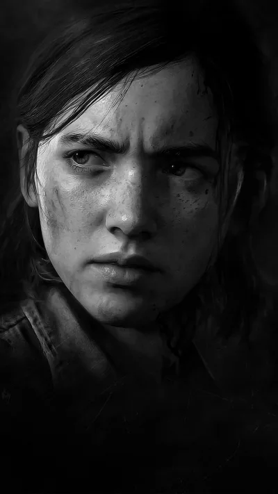Monochrome Portrait: Contemplative Gaze - free photography wallpaper 1080×1920