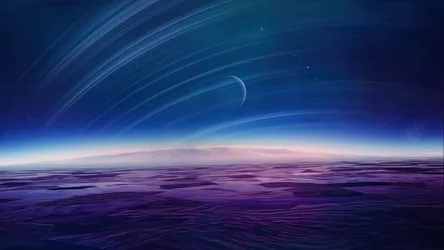Celestial Horizon: Moon Over Purple Clouds - free wallpaper 3840×2160