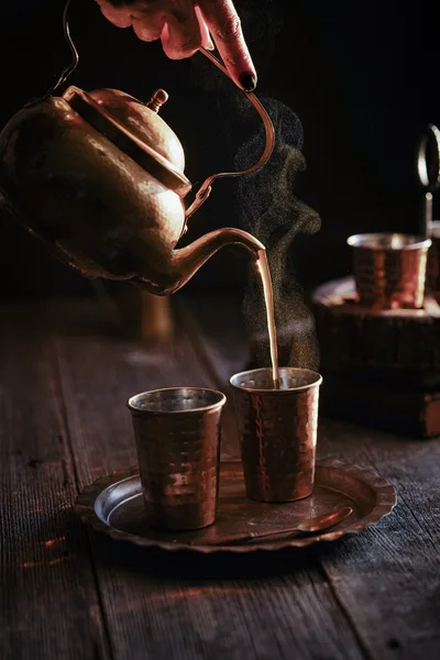 Steaming Tea Ceremony in Warm Copper Light - free nature wallpaper 4000×6000