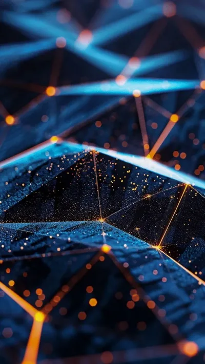 Digital Constellation Network at Night - free wallpaper 736×1308