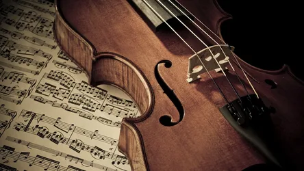 Violin and Sheet Music in Harmony - free music wallpaper 1920×1080