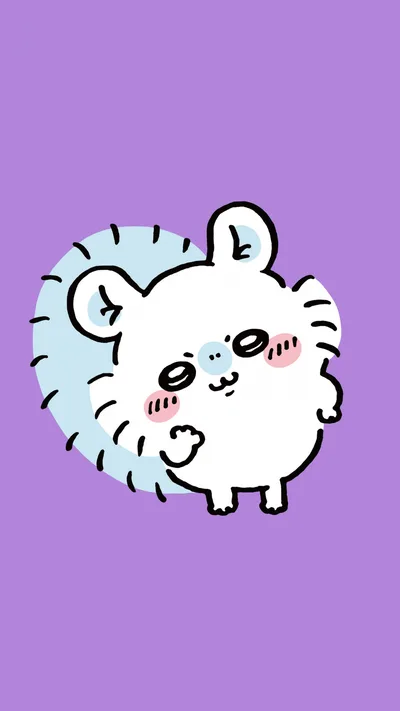 Cute Fluffy Lion Chibi on Purple - free wallpaper 1242×2208