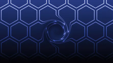Blue Hexagon Honeycomb with Swirl - free abstract wallpaper 5120×2880