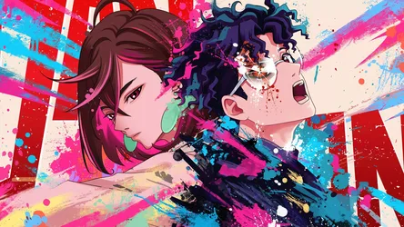 Vibrant Clash: Paint Splatter Expressions - free nature wallpaper 3840×2160