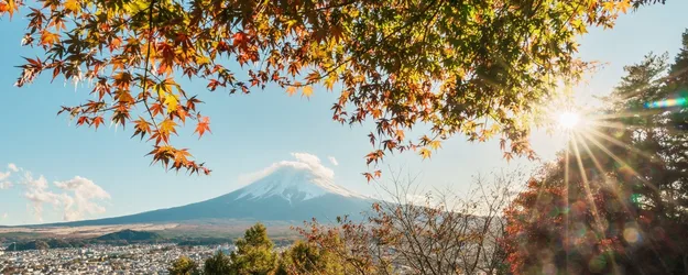 Autumn Glory Over Mount Fuji - free wallpaper 2000×800