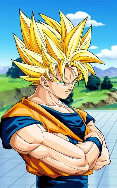 Super Saiyan Warrior Stands Ready - free nature wallpaper 800×1280