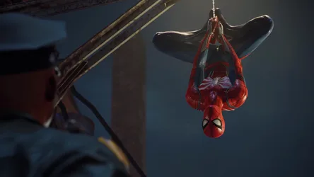 Spider-Man Hanging Upside Down from Building Ledge - free movies & tv wallpaper 3840×2160