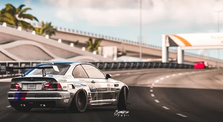 Modified BMW M3 Sports Car on Highway Bridge - free cars & vehicles wallpaper 1980×1080