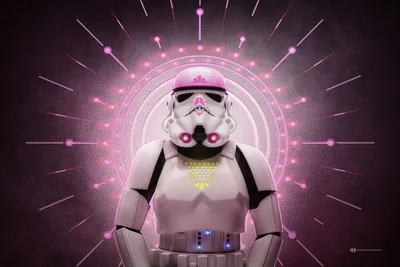 Neon Pink Stormtrooper with Glowing Halo Effect - free movies & tv wallpaper 2000×1333