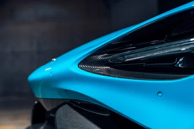 Bright Blue Sports Car Front End Detail Shot - free wallpaper 6000×4000