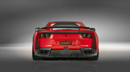 Red Ferrari Supercar Rear View Studio Shot - free cars & vehicles wallpaper 4500×2496