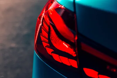 Modern Red LED Taillight with Blue Ambient Lighting - free cars & vehicles wallpaper 6720×4480
